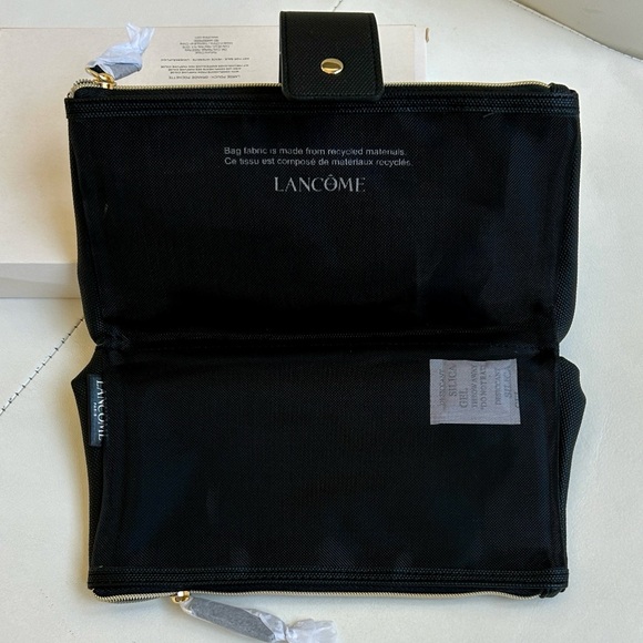 Lancôme Double-Zip Black Travel Makeup Bag - Picture 1 of 5